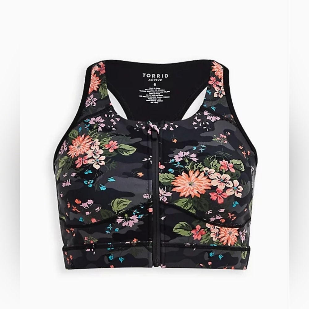 New Torrid size 2 floral low-impact wireless sports bar